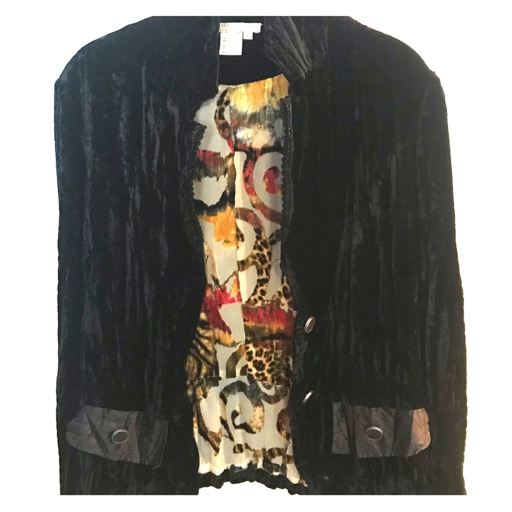 Chic black velvet jacket